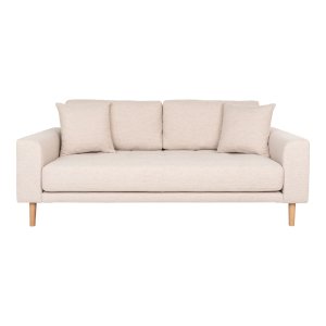 HOUSE NORDIC Lido 2,5 pers. sofa, m. 2 puder - sand polyester og natur bg