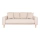 HOUSE NORDIC Lido 2,5-personers sofa - 2,5-personers sofa, sand med to puter og naturlige treben, HN1050