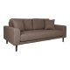HOUSE NORDIC Lido 2,5-personers sofa - 2,5-personers sofa, brun med to puter og svarte treben, HN1055