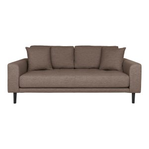 HOUSE NORDIC Lido 2,5 pers. sofa, m. 2 puder - brun polyester og sort bg