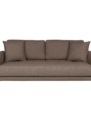 HOUSE NORDIC Lido 2,5-personers sofa - 2,5-personers sofa, brun med to puter og svarte treben, HN1055