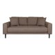 HOUSE NORDIC Lido 2,5-personers sofa - 2,5-personers sofa, brun med to puter og svarte treben, HN1055