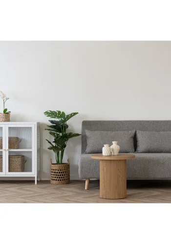 HOUSE NORDIC Marlow 2-seters sovesofa - gr polyester og naturlig tre