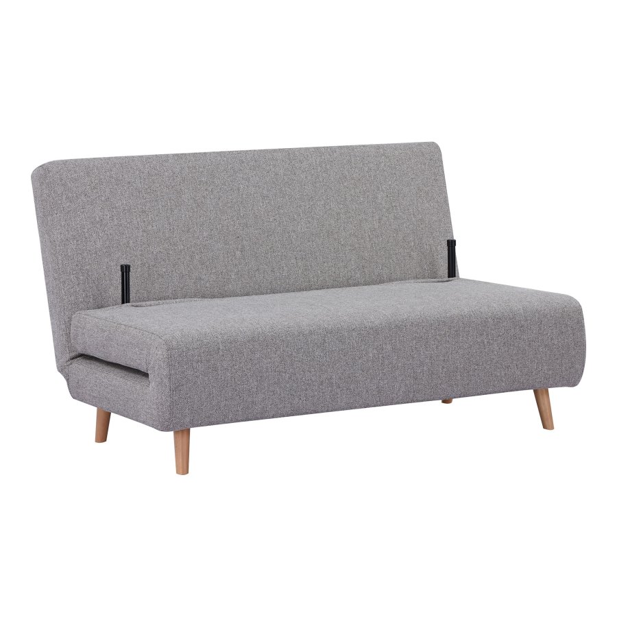 HOUSE NORDIC Marlow 2-seters sovesofa - gr polyester og naturlig tre