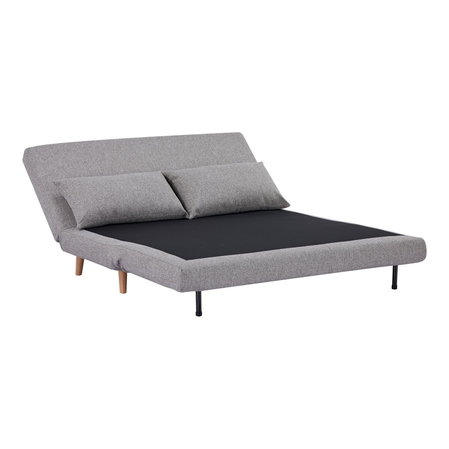 HOUSE NORDIC Marlow 2-seters sovesofa - gr polyester og naturlig tre