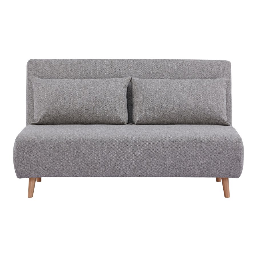 HOUSE NORDIC Marlow 2-seters sovesofa - gr polyester og naturlig tre