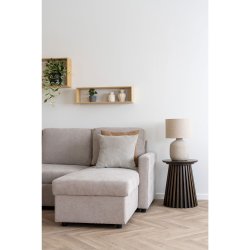 Belfast chaiselong sovesofa med opbevaring, mrk sand