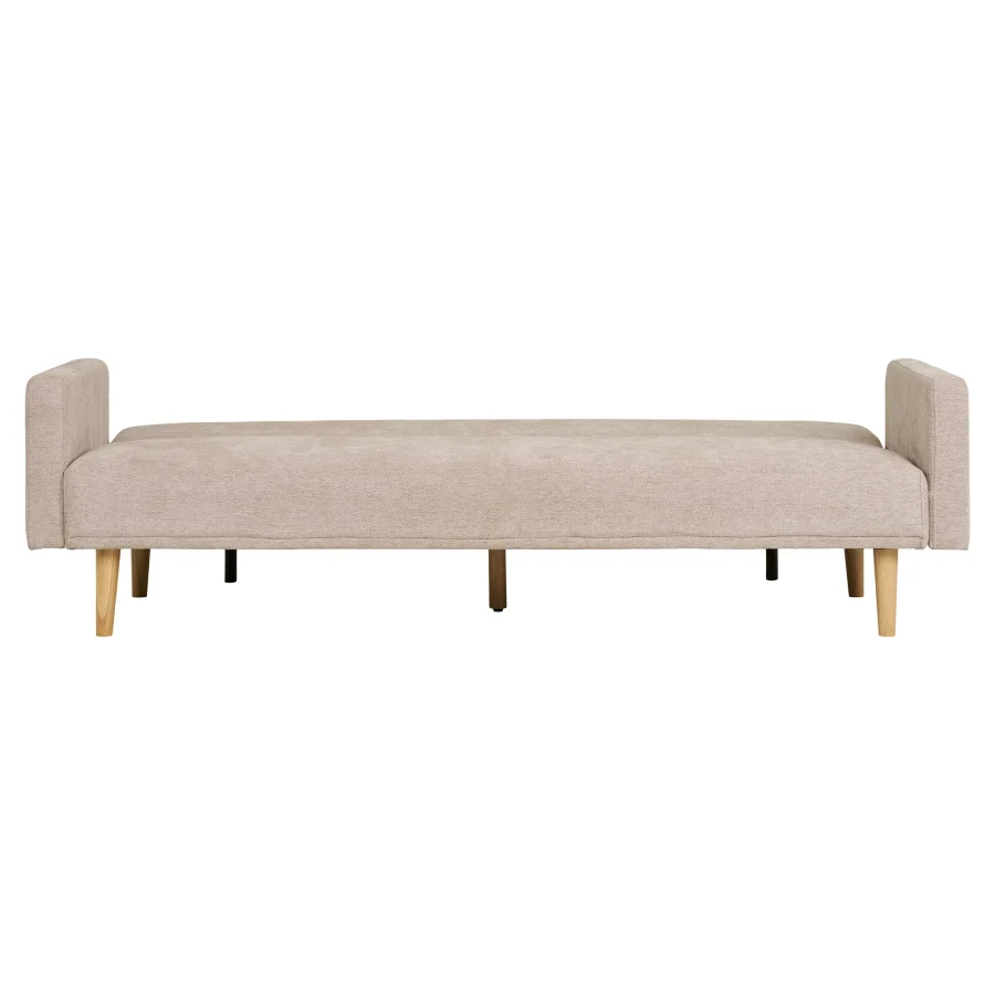 HOUSE NORDIC Kells sovesofa - mrk sand polyester og naturlig tre