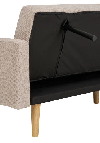 HOUSE NORDIC Kells sovesofa - mrk sand polyester og naturlig tre
