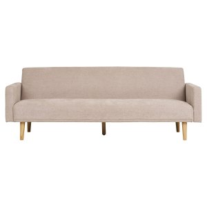 HOUSE NORDIC Kells sovesofa - mrk sand polyester og natur tr