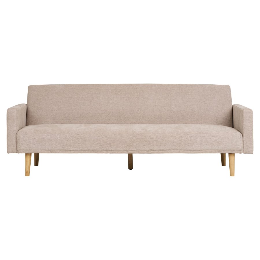 HOUSE NORDIC Kells sovesofa - mrk sand polyester og naturlig tre