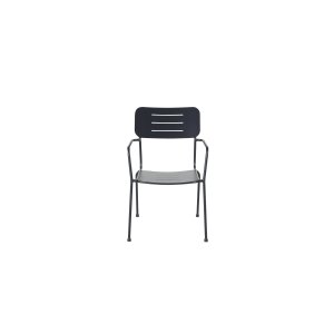 VENTURE DESIGN Nicke havestol, m. armln og hynde - sort polyester og stl