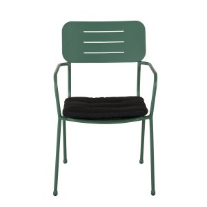 VENTURE DESIGN Nicke havestol, m. armln og sort hynde - grn stl