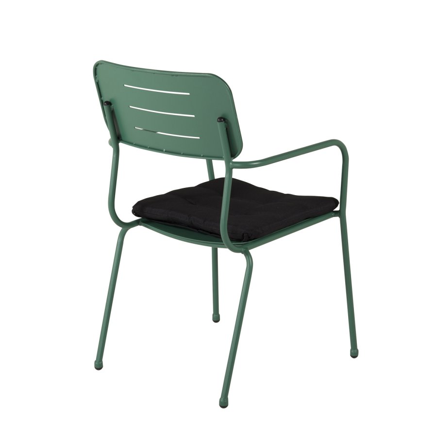 VENTURE DESIGN Nicke havestol, m. armln og sort hynde - grn stl