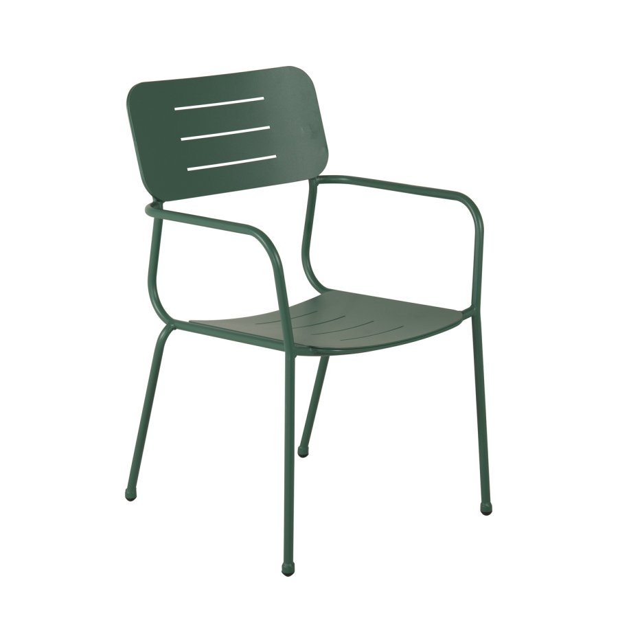 VENTURE DESIGN Nicke havestol, m. armln og sort hynde - grn stl