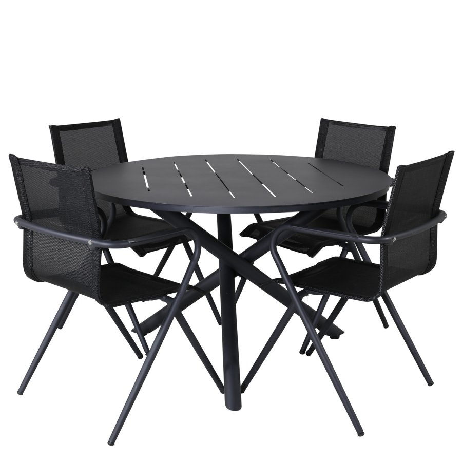 VENTURE DESIGN Alma hagebord - svart aluminium (120)