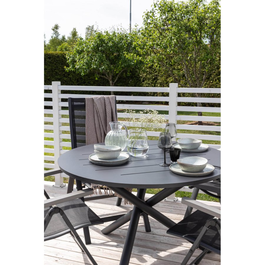 VENTURE DESIGN Alma hagebord - svart aluminium (120)