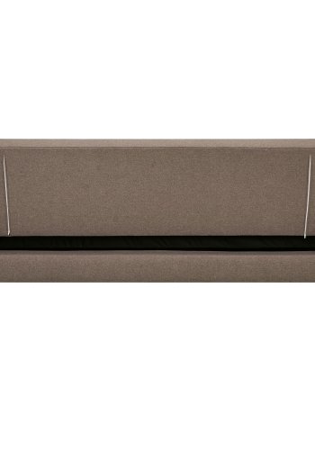 HOUSE NORDIC Milton b&auml;ddsoffa, med armst&ouml;d och f&ouml;rvaring - brun polyester och svart bj&ouml;rktr&auml;