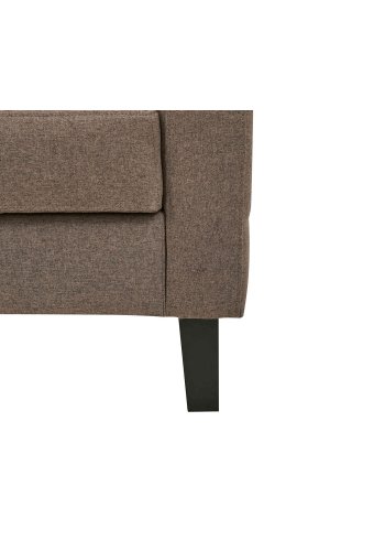 HOUSE NORDIC Milton b&auml;ddsoffa, med armst&ouml;d och f&ouml;rvaring - brun polyester och svart bj&ouml;rktr&auml;