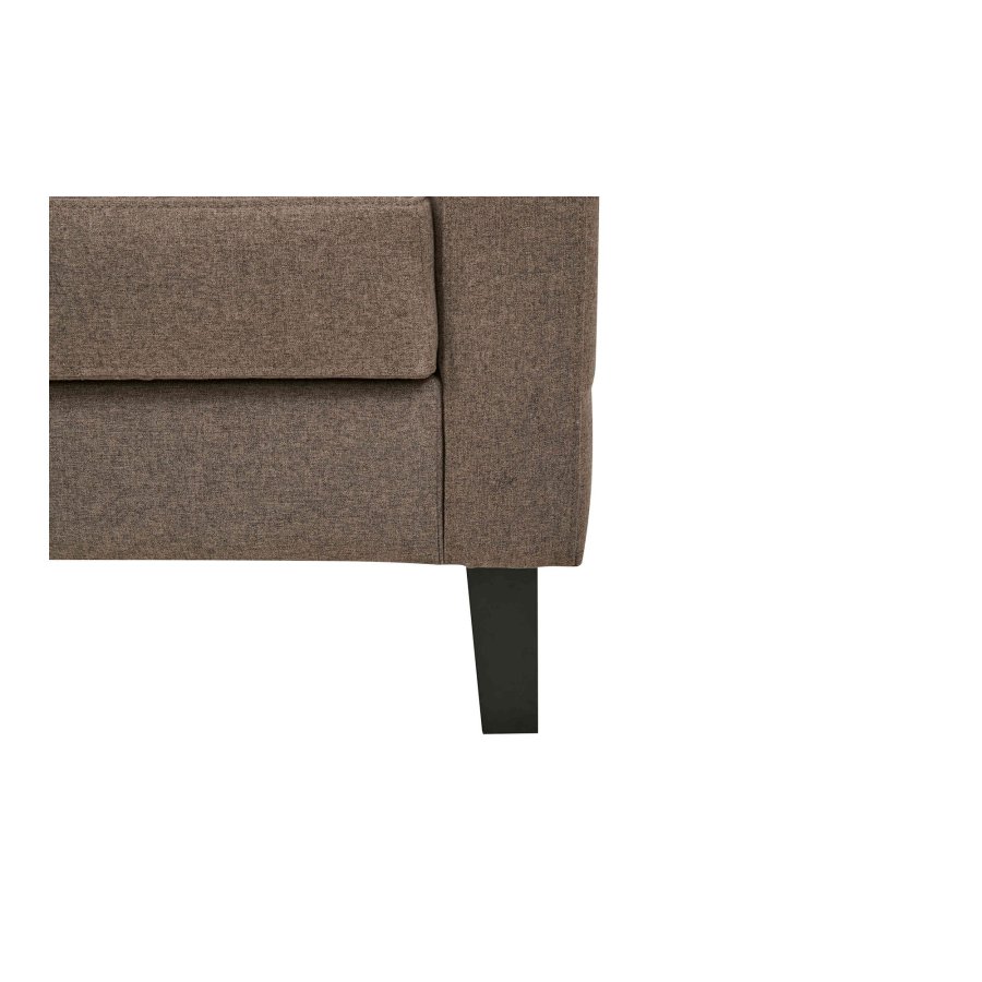 HOUSE NORDIC Milton b&auml;ddsoffa, med armst&ouml;d och f&ouml;rvaring - brun polyester och svart bj&ouml;rktr&auml;