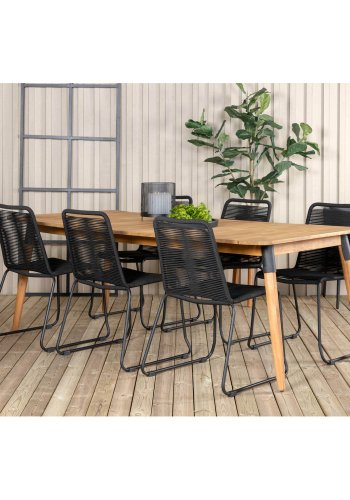 VENTURE DESIGN Julian Gartentisch - braunes Akazienholz (210x100)