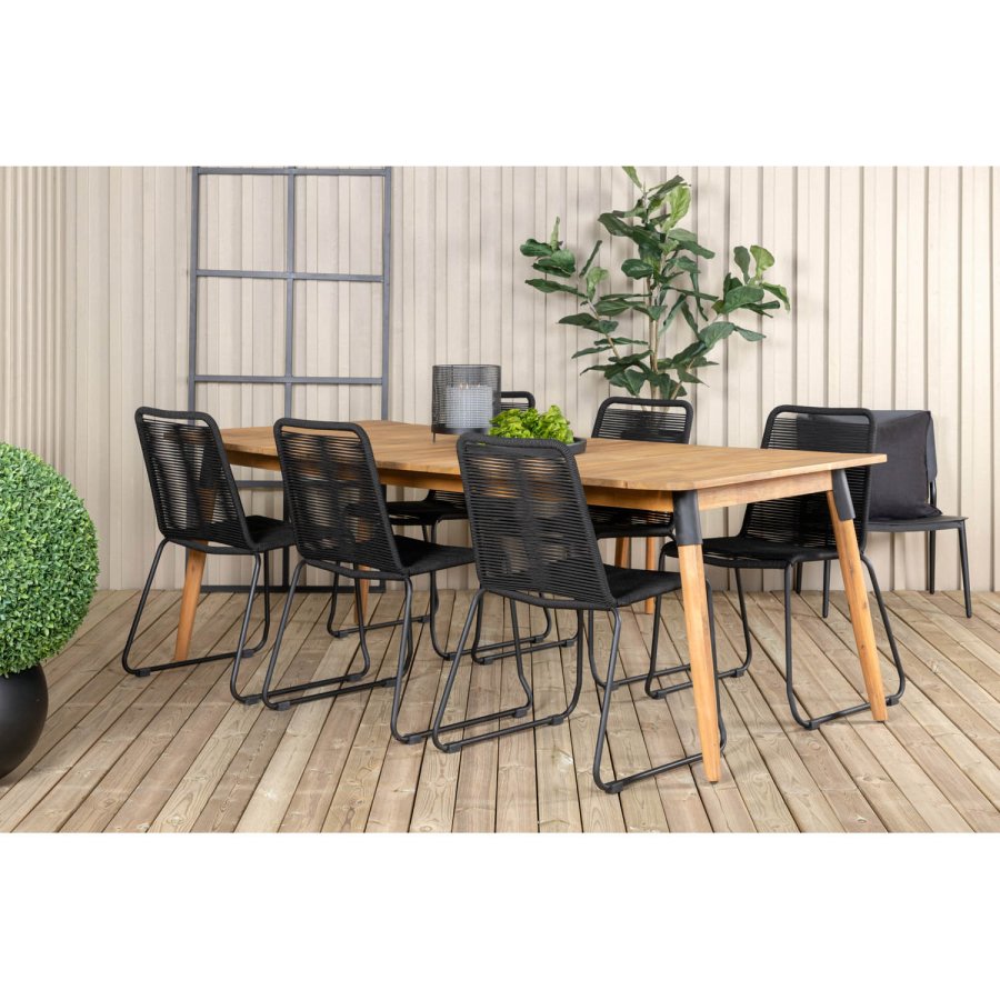 VENTURE DESIGN Julian Gartentisch - braunes Akazienholz (210x100)