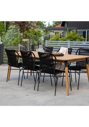 VENTURE DESIGN Julian Gartentisch - braunes Akazienholz (210x100)