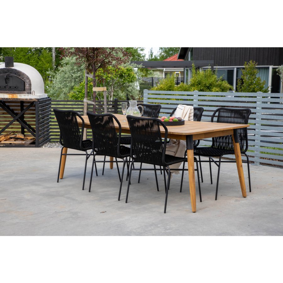 VENTURE DESIGN Julian Gartentisch - braunes Akazienholz (210x100)