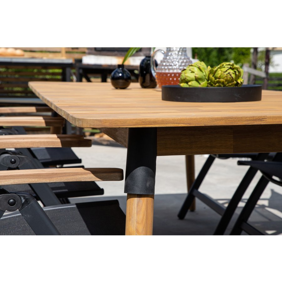 VENTURE DESIGN Julian Gartentisch - braunes Akazienholz (210x100)