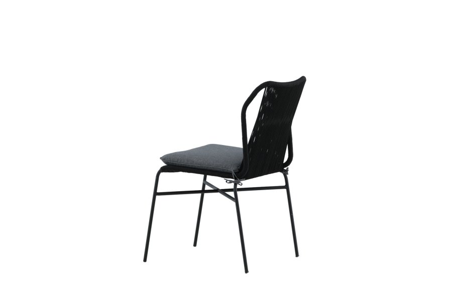 VENTURE DESIGN Julian hagestol, med gr� pute - svart tau og st�l