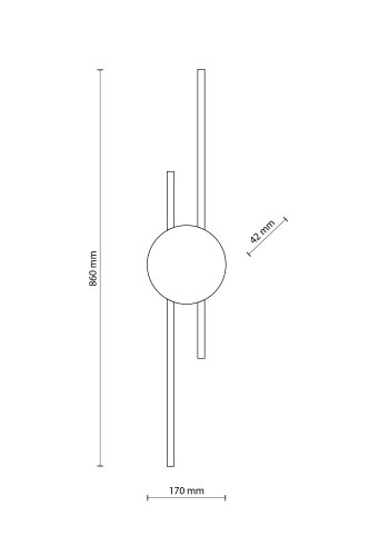 TK Java 2 LED vägglampa - svart metall