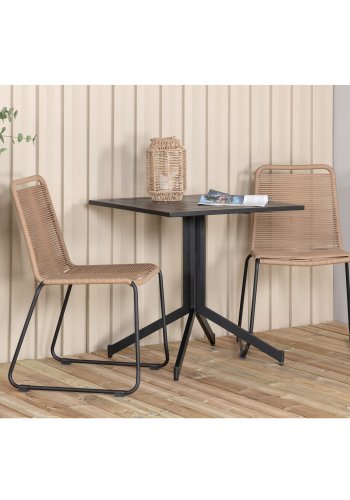 VENTURE DESIGN Way hagebord - svart aluminium (70x70)