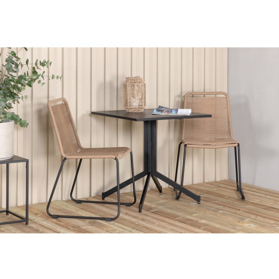 VENTURE DESIGN Way hagebord - svart aluminium (70x70)