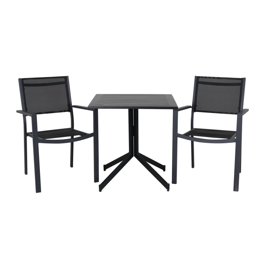 VENTURE DESIGN Way hagebord - svart aluminium (70x70)