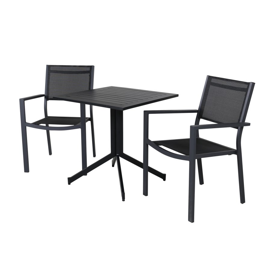 VENTURE DESIGN Way hagebord - svart aluminium (70x70)