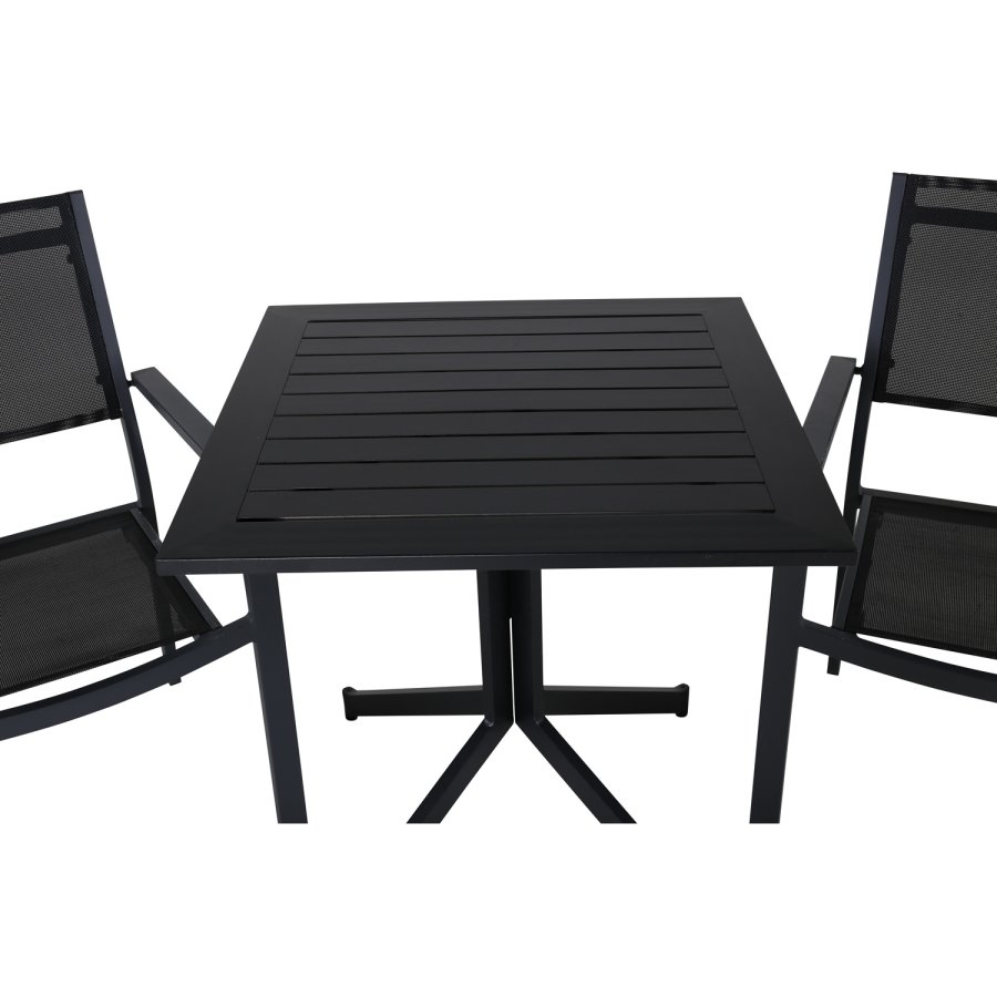 VENTURE DESIGN Way hagebord - svart aluminium (70x70)