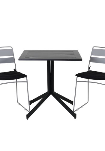 VENTURE DESIGN Way hagebord - svart aluminium (70x70)