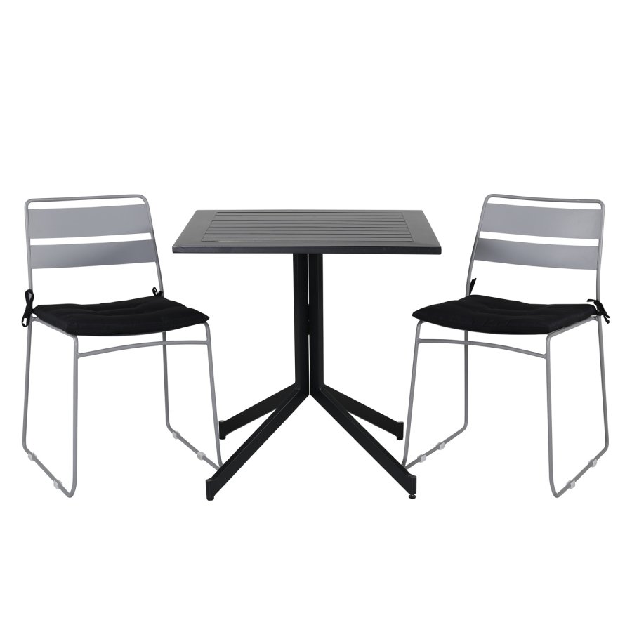 VENTURE DESIGN Way hagebord - svart aluminium (70x70)