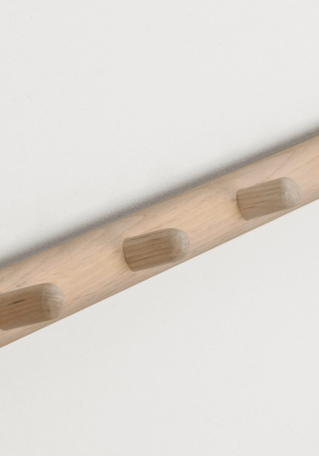 ROWICO rektangulr Milford knagerkke m. 8 knager - hvidvasket eg (80cm)