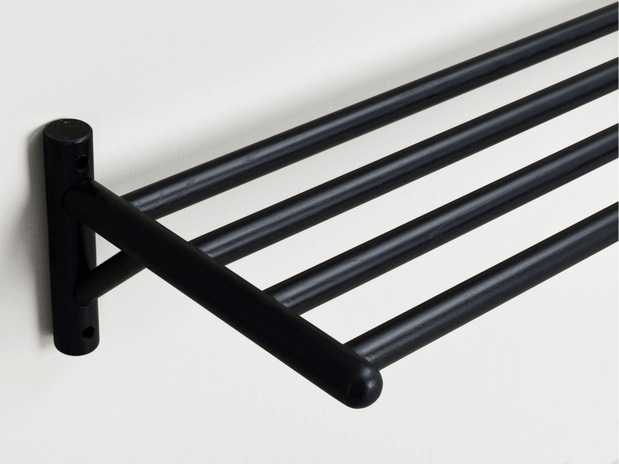 ROWICO rektangulr Milford skohylde - sort eg (80x33)