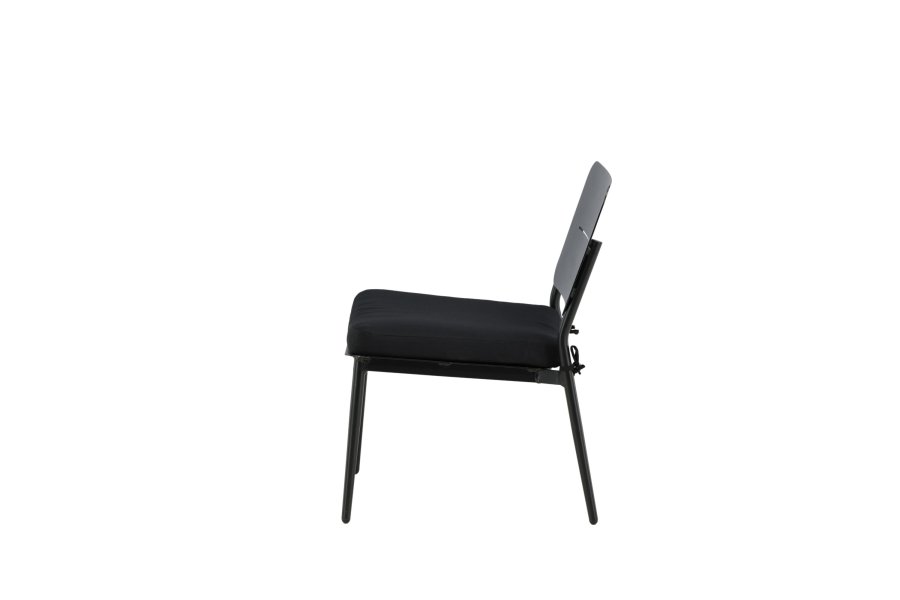 VENTURE DESIGN Lina loungestol, m. hynde - sort polyester og st�l