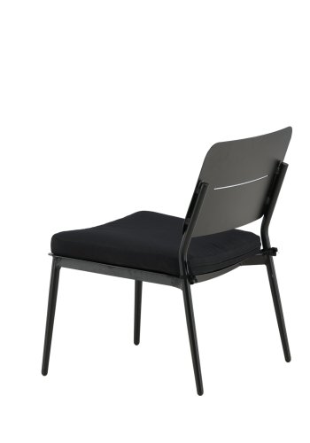 VENTURE DESIGN Lina loungestol, m. hynde - sort polyester og st�l