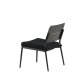 VENTURE DESIGN Lina loungestol, m. hynde - sort polyester og st�l