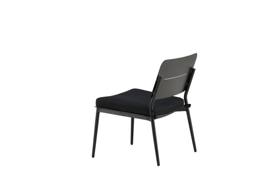 VENTURE DESIGN Lina loungestol, m. hynde - sort polyester og st�l