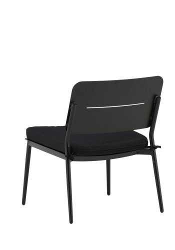 VENTURE DESIGN Lina loungestol, m. hynde - sort polyester og st�l