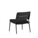 VENTURE DESIGN Lina loungestol, m. hynde - sort polyester og st�l