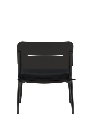 VENTURE DESIGN Lina loungestol, m. hynde - sort polyester og st�l