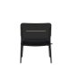 VENTURE DESIGN Lina loungestol, m. hynde - sort polyester og st�l