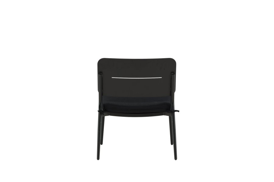 VENTURE DESIGN Lina loungestol, m. hynde - sort polyester og st�l