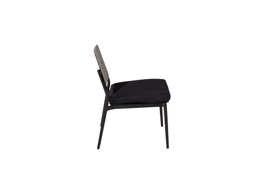 VENTURE DESIGN Lina lenestol, med pute - svart polyester og stl